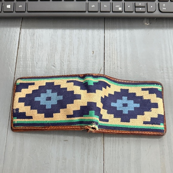 Geometric Patterned Men's Wallet - Picture 4 of 4